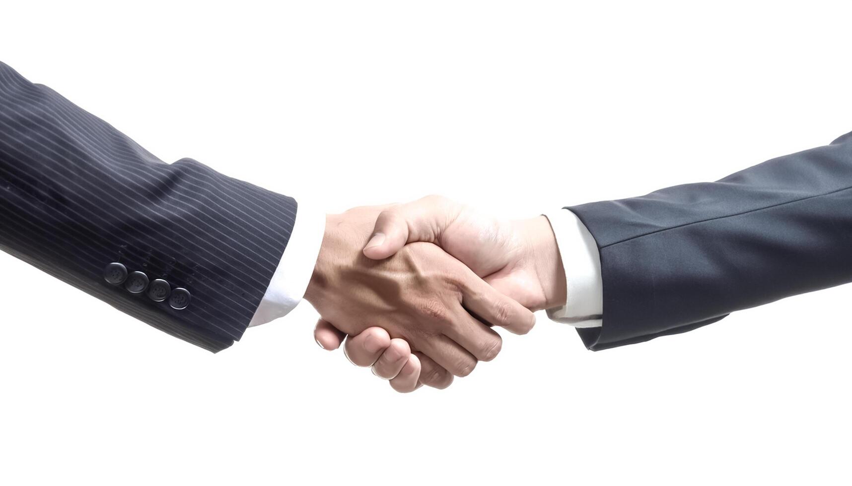 handshake for teamwork of business merger and acquisition photo