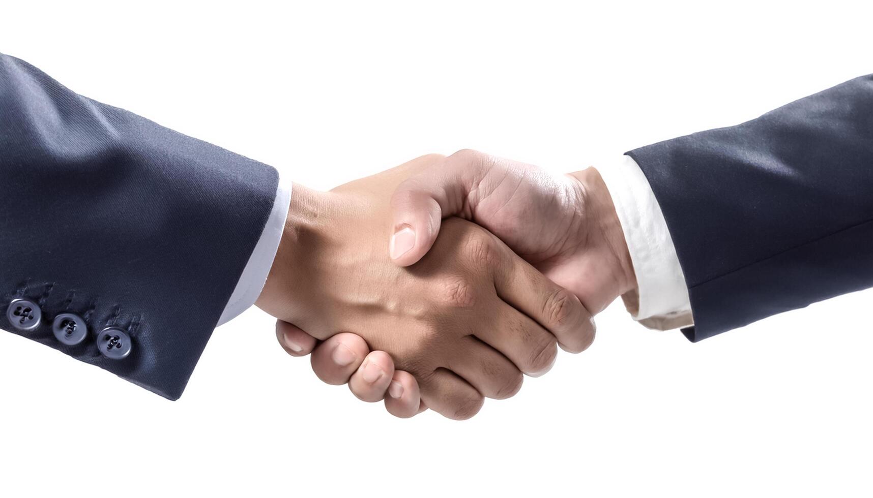 handshake for teamwork of business merger and acquisition photo