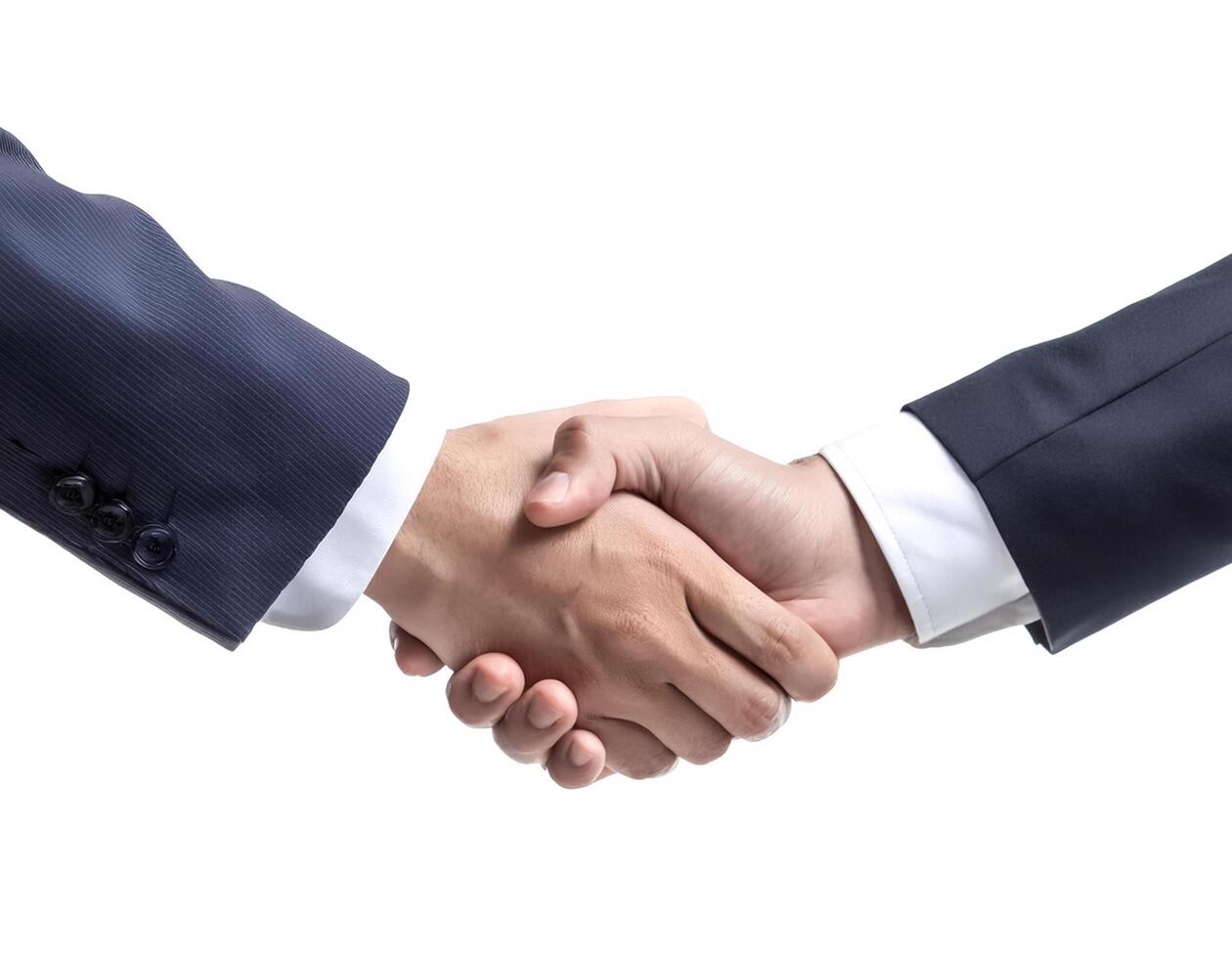 handshake for teamwork of business merger and acquisition photo
