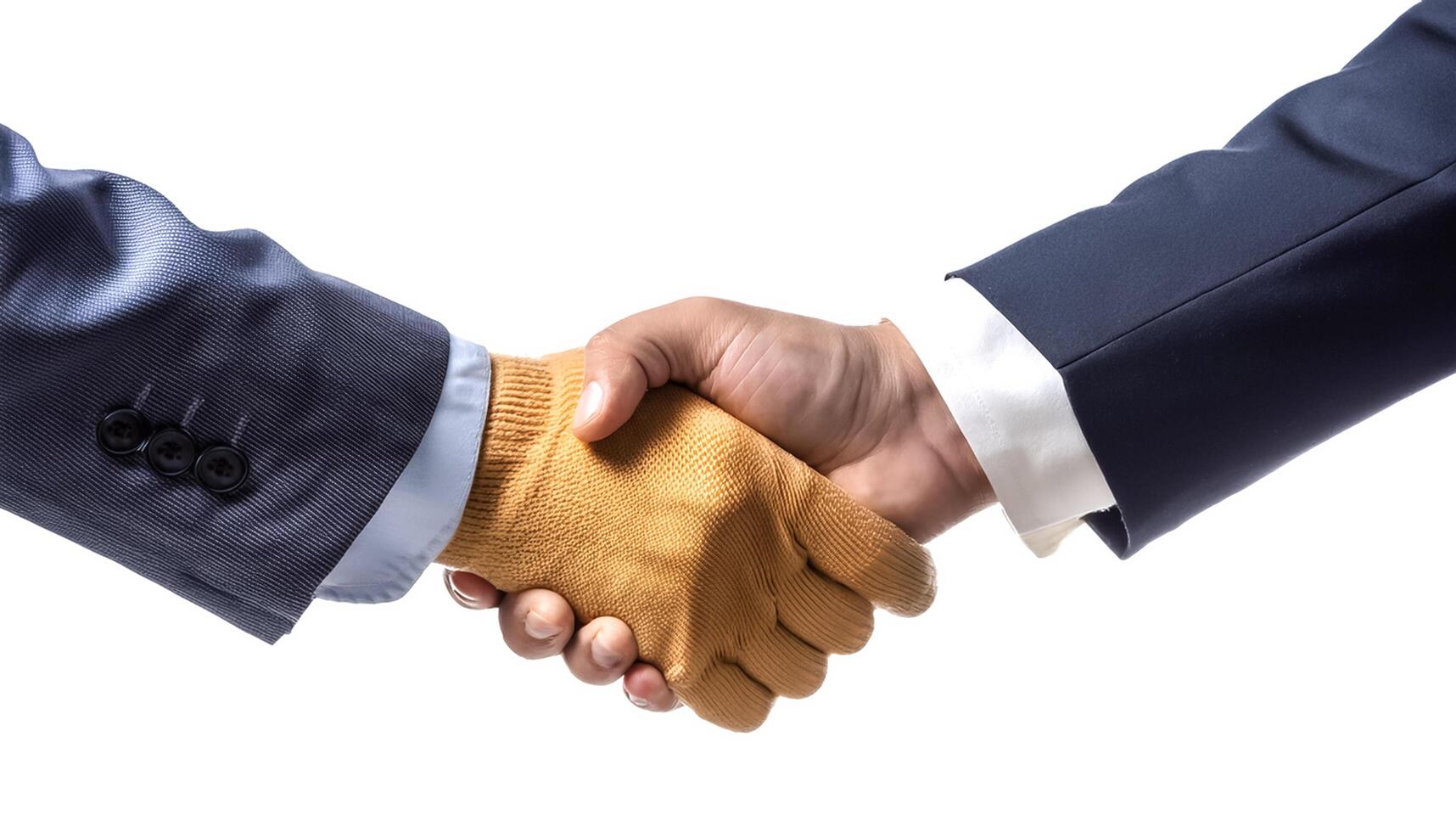 handshake for teamwork of business merger and acquisition photo