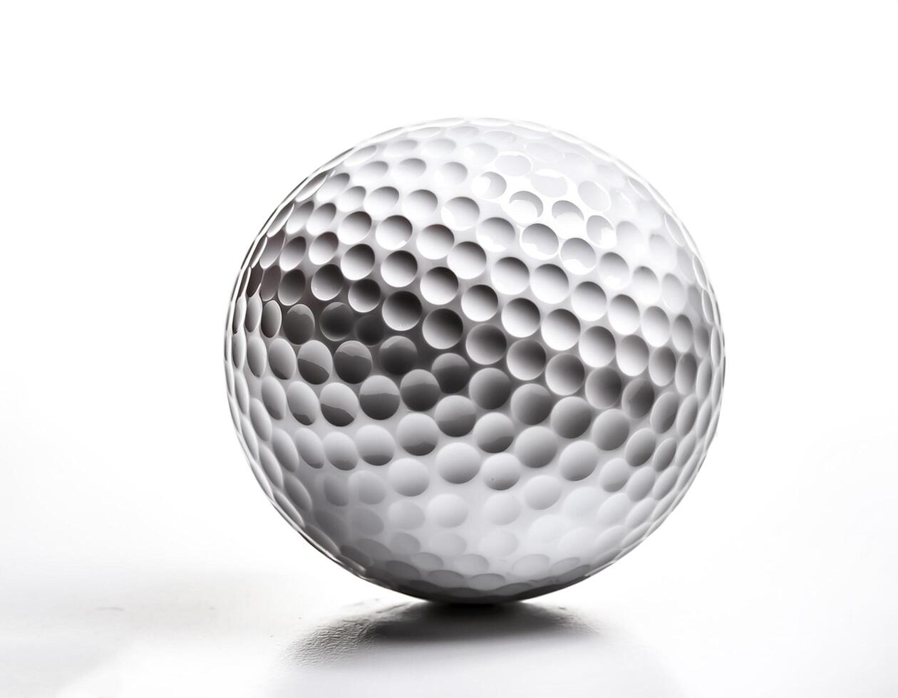 Golf ball isolated on white background photo