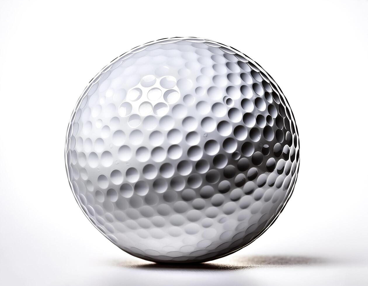 Golf ball isolated on white background photo