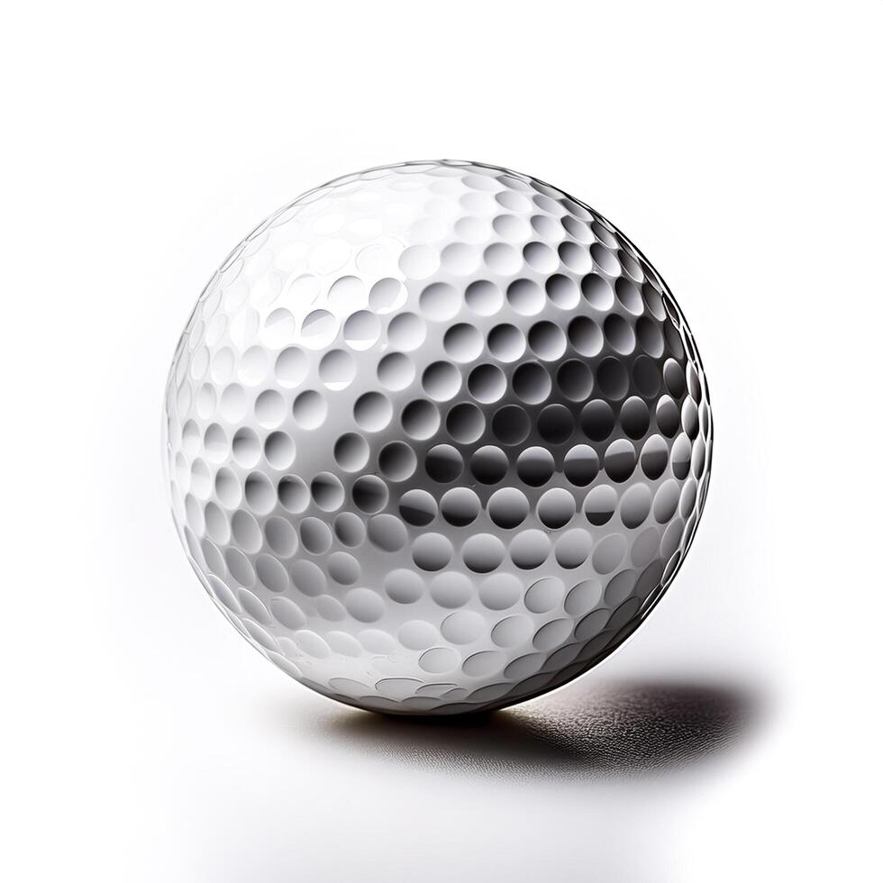 Golf ball isolated on white background photo