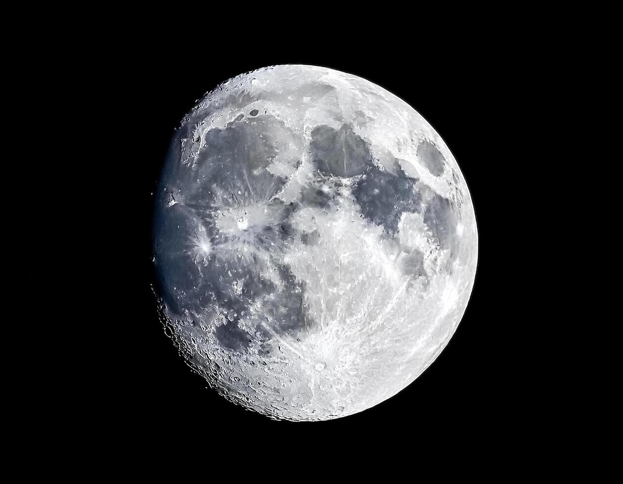 Closeup shot of the moon isolated on a black background photo