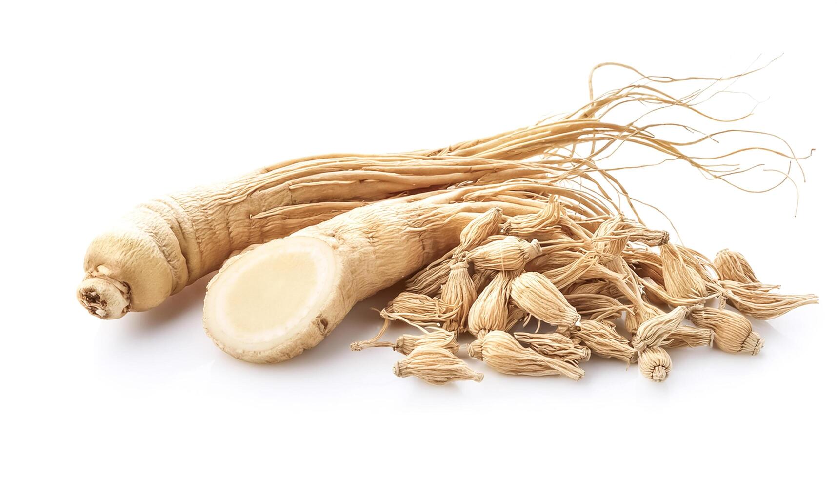 ginseng isolated on white background photo