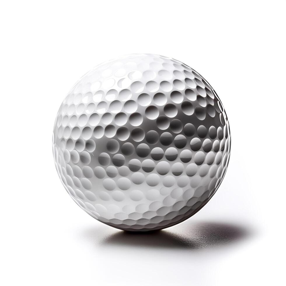 Golf ball isolated on white background photo