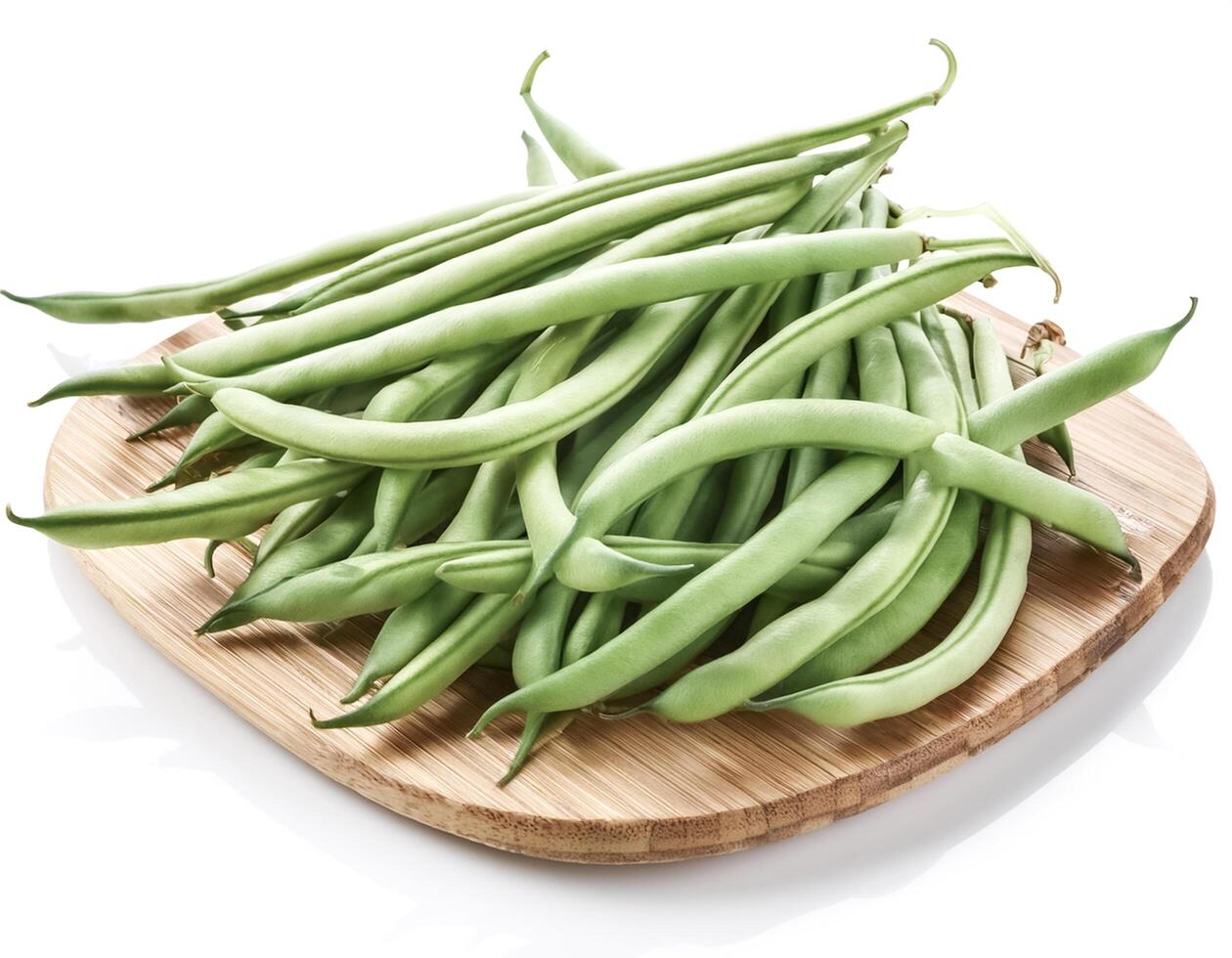green beans fresh vegetable isolated on white background photo