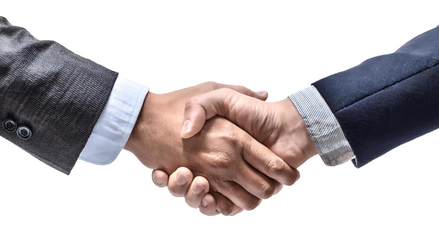 handshake for teamwork of business merger and acquisition photo