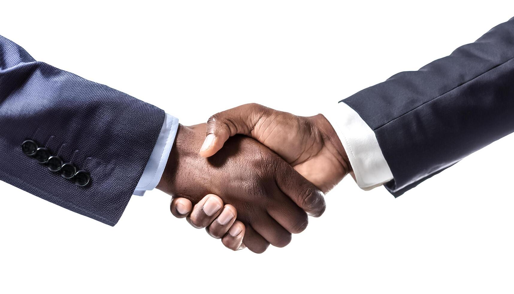 handshake for teamwork of business merger and acquisition photo