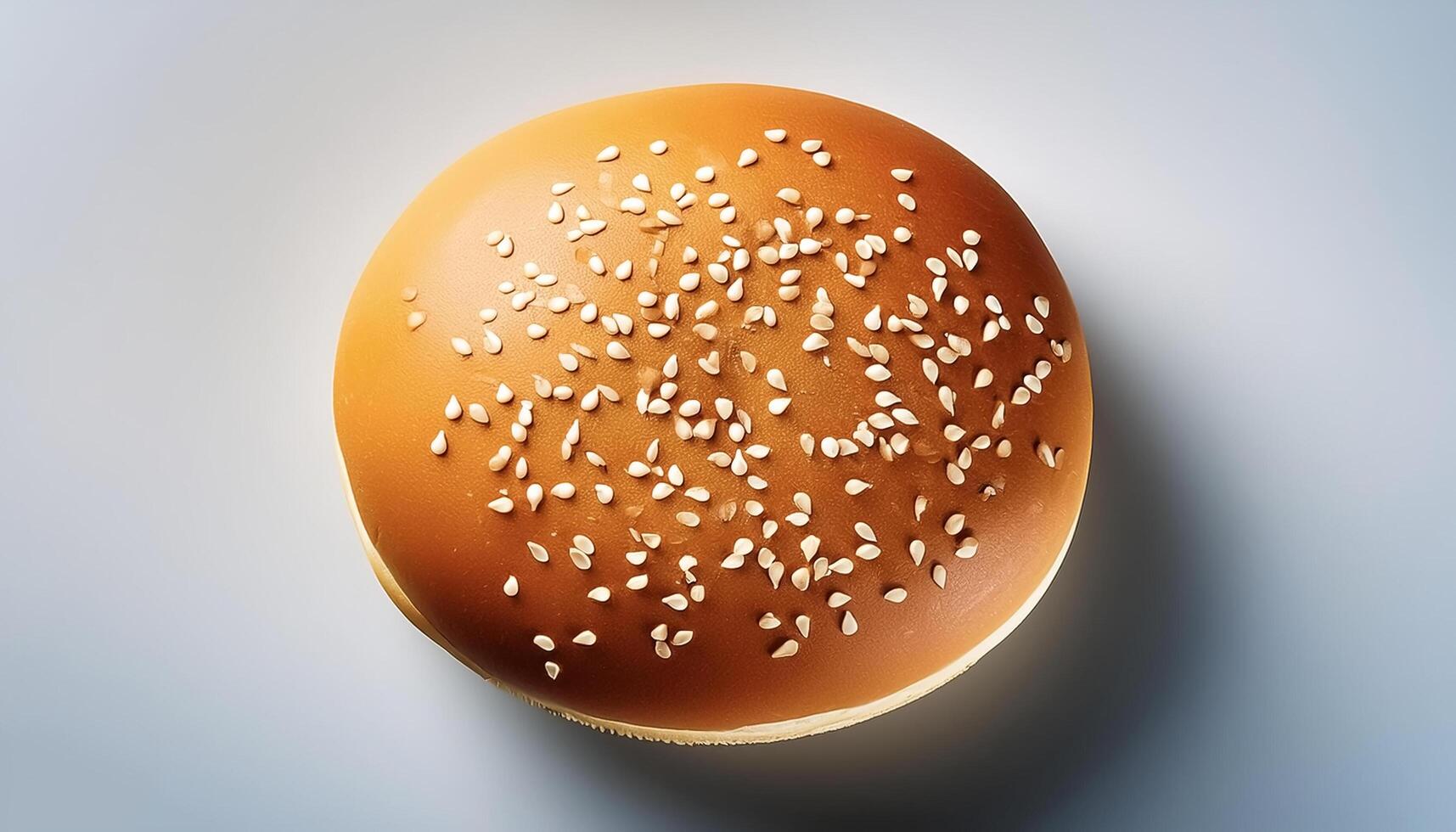shot of a hamburger bread bun isolated photo