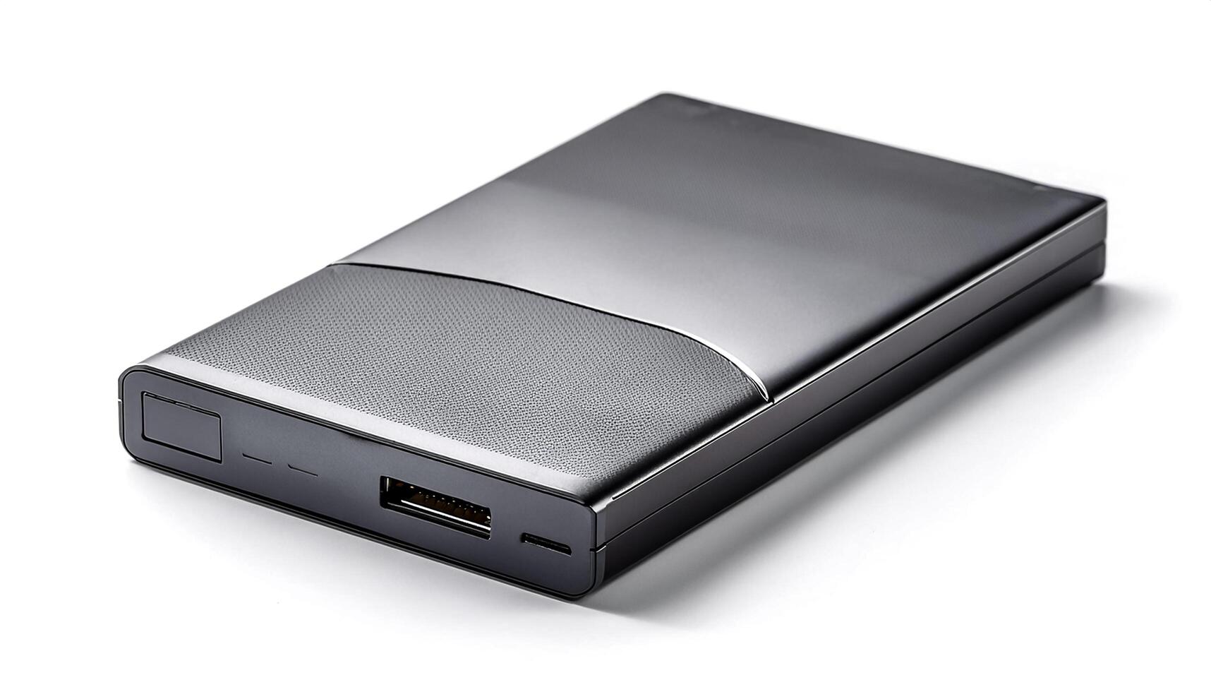 external hard drive isolated on white background photo