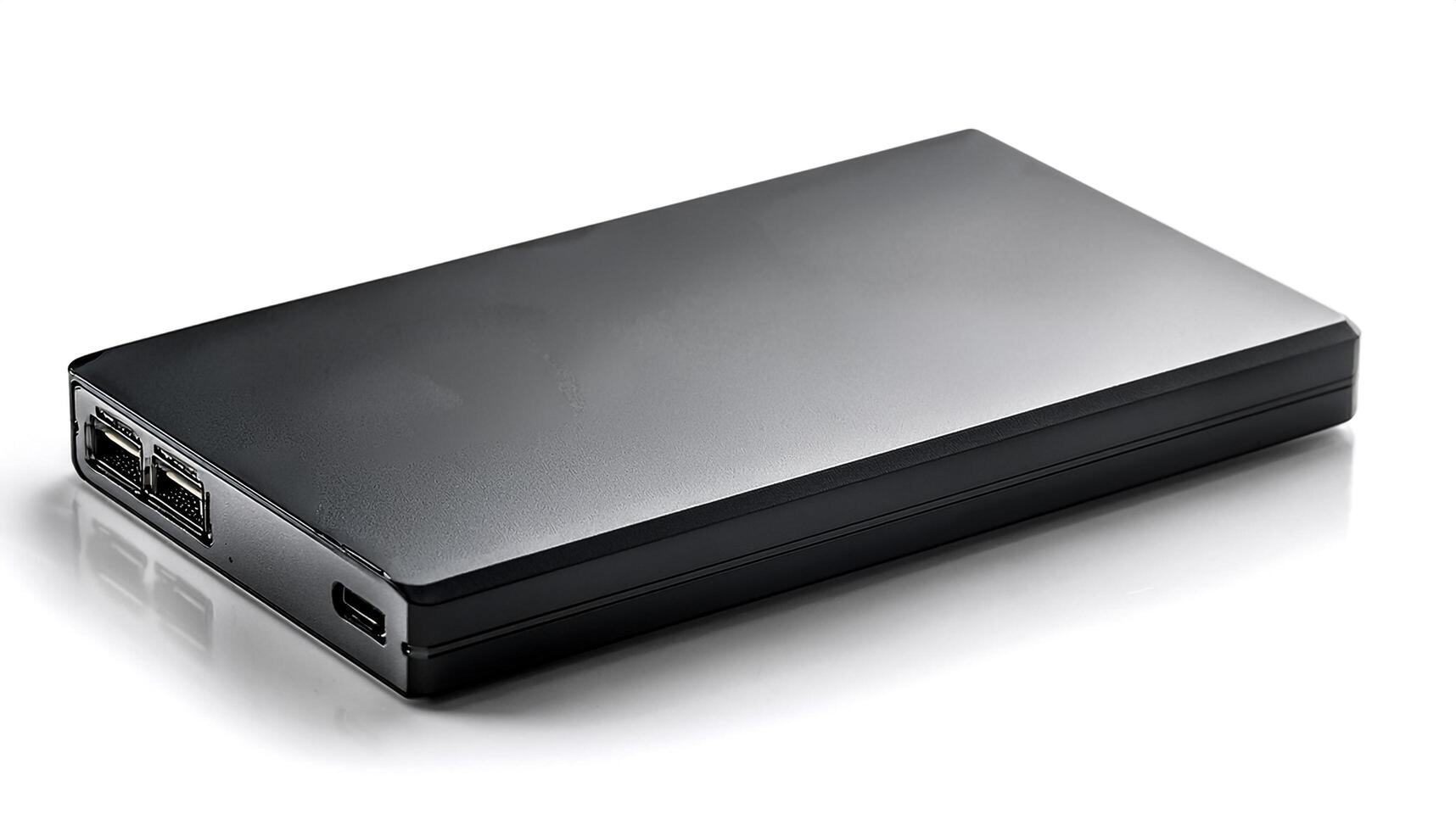external hard drive isolated on white background photo