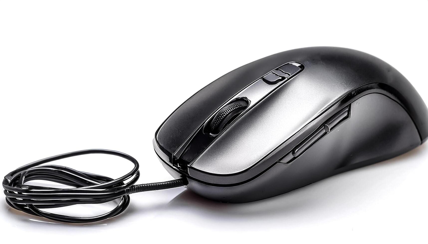 computer mouse isolated on white background photo