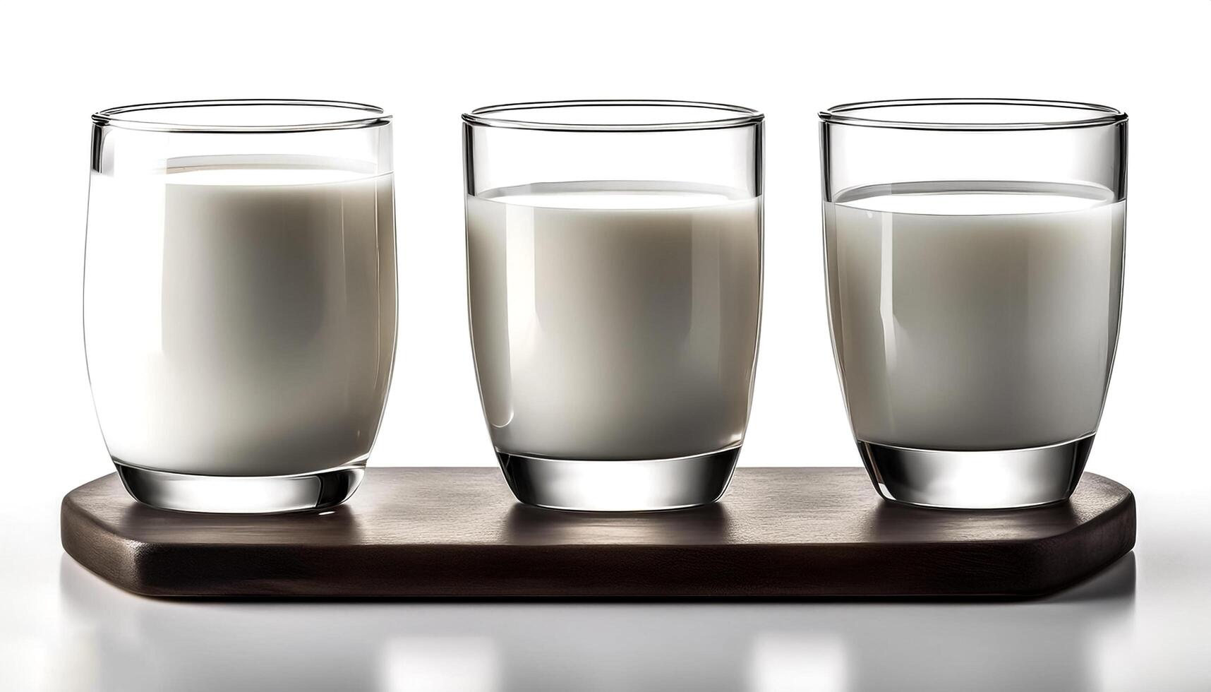 glass of milk isolated on white background photo