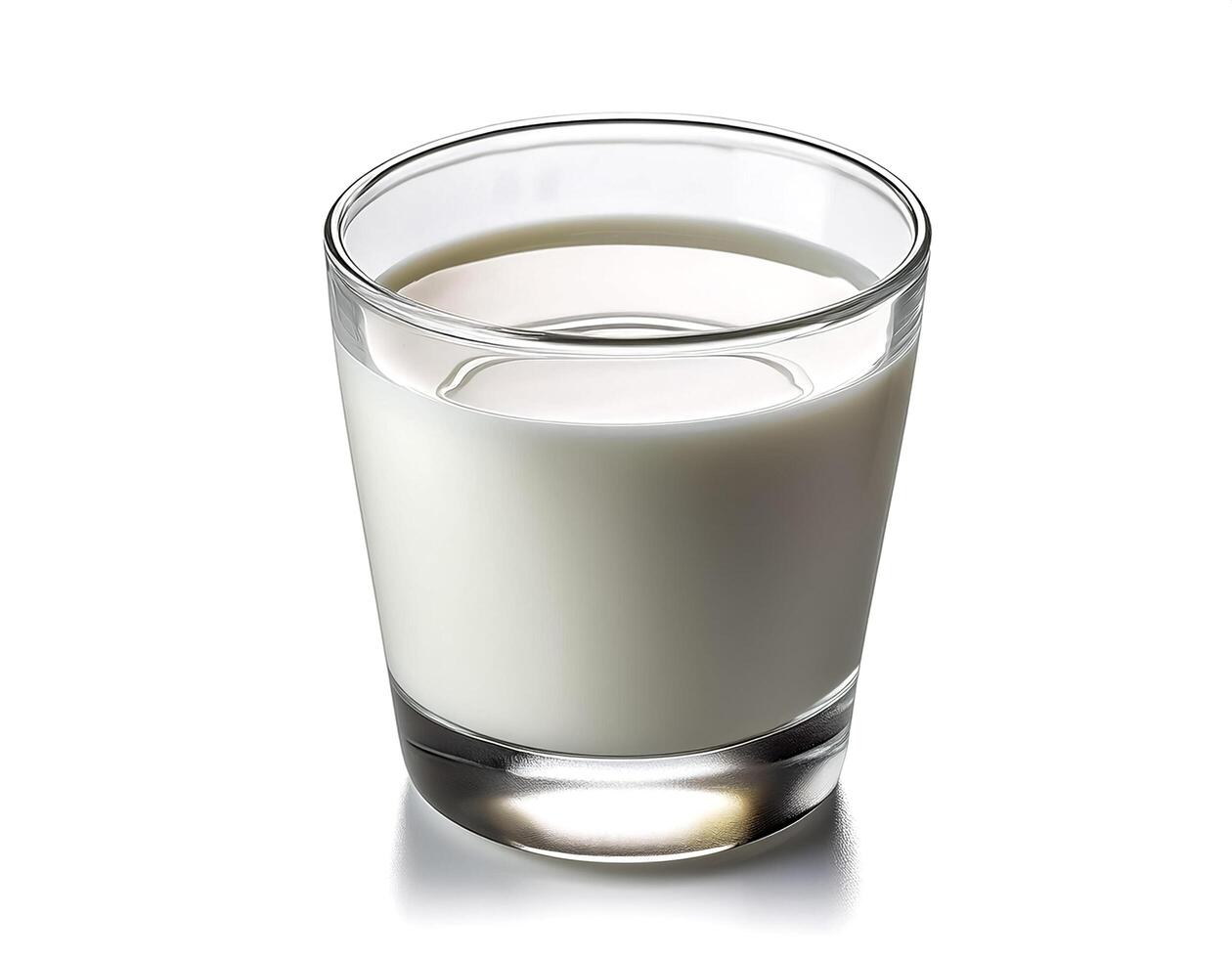glass of milk isolated on white background photo