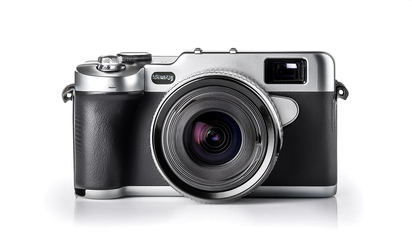 digital camera isolated on white background photo