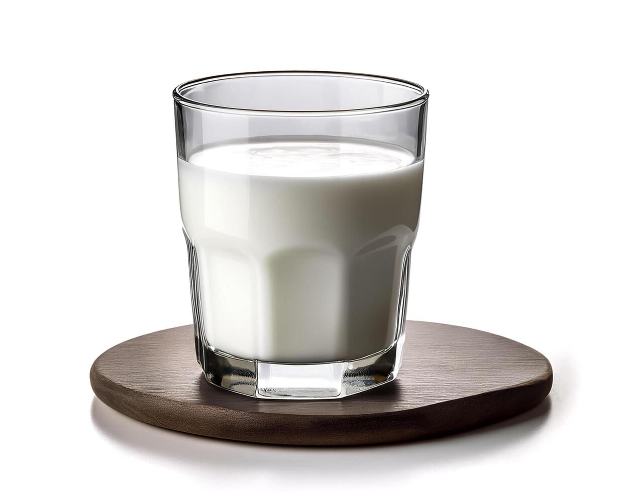 glass of milk isolated on white background photo