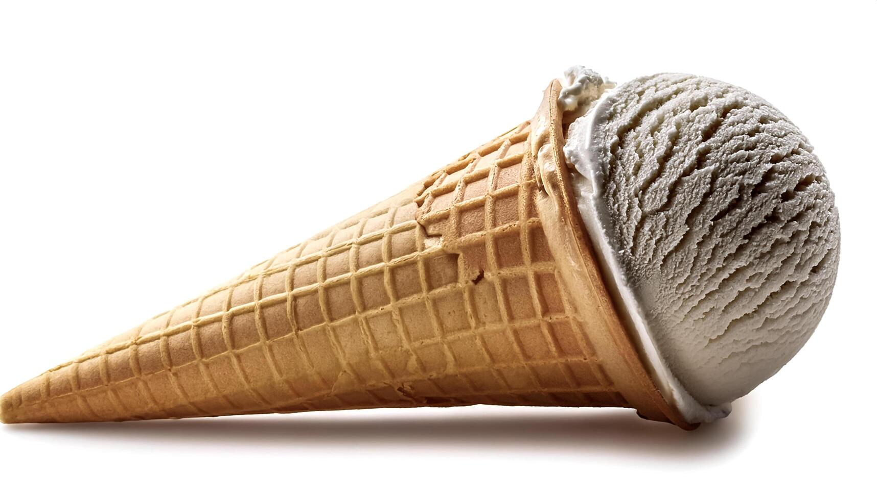 ice cream cone isolated on white background photo