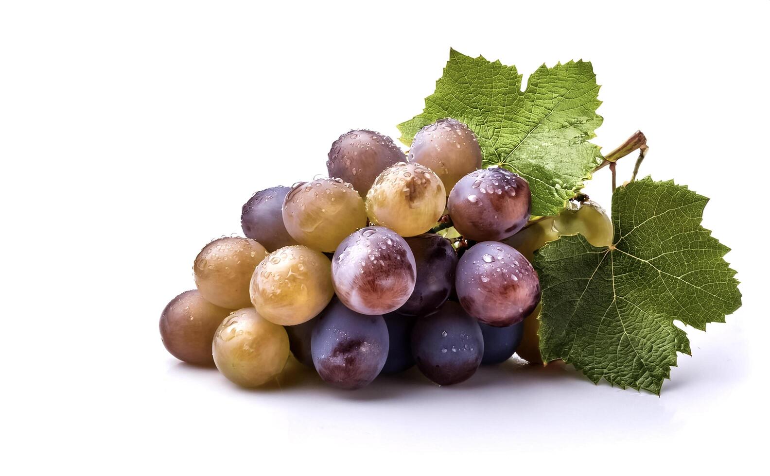 bunch of grapes isolated on white background photo