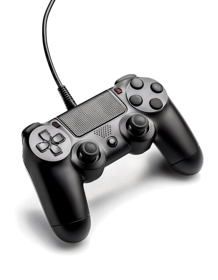 gaming controller isolated on white background photo