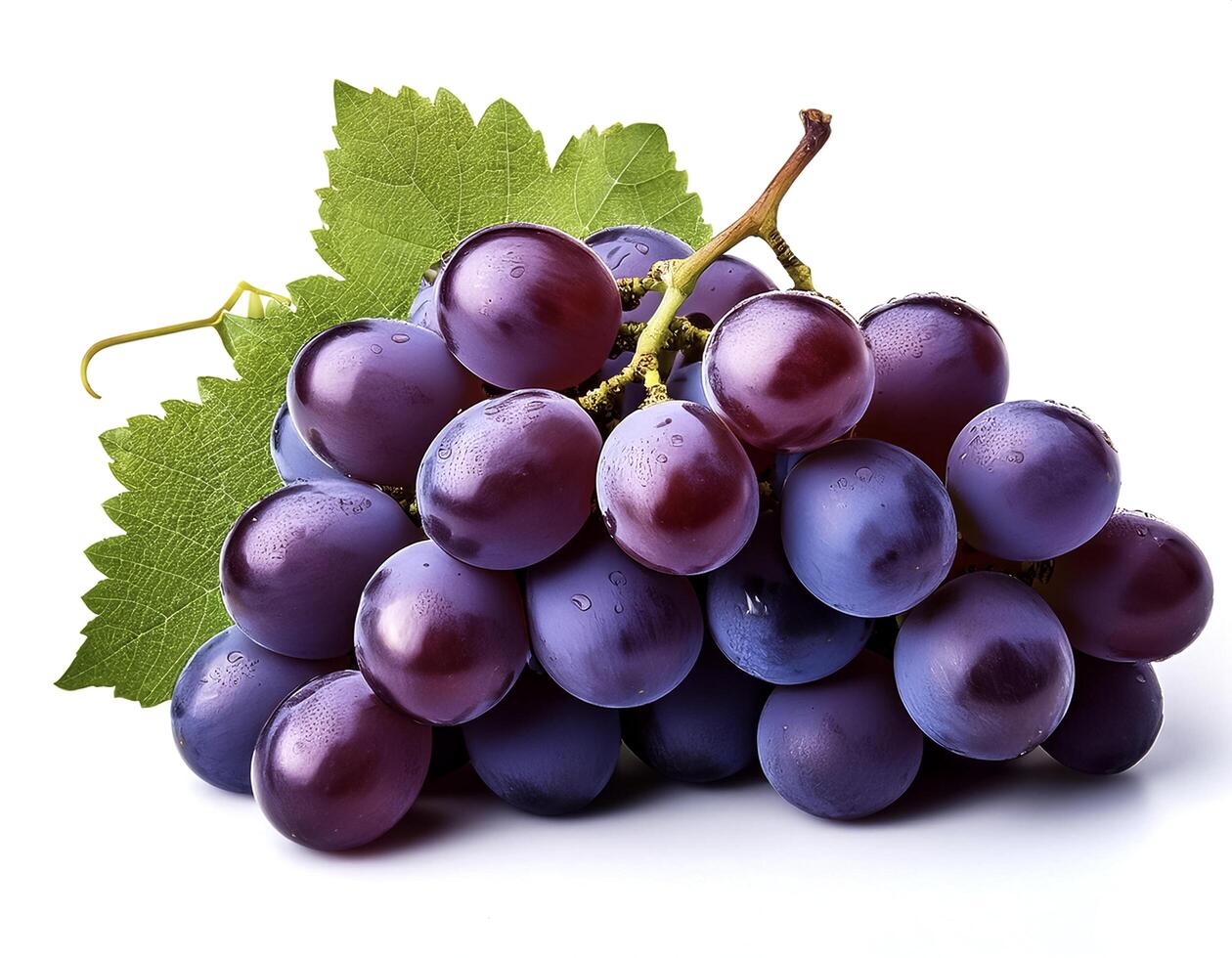 bunch of grapes isolated on white background photo