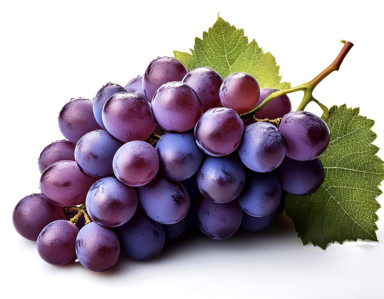 bunch of grapes isolated on white background photo