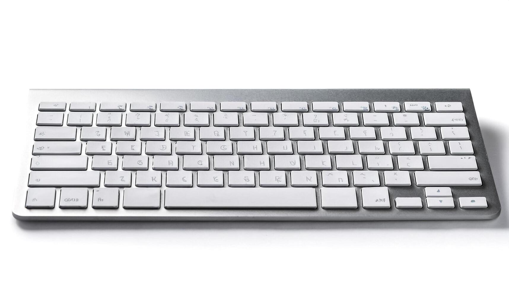computer keyboard isolated on white background photo