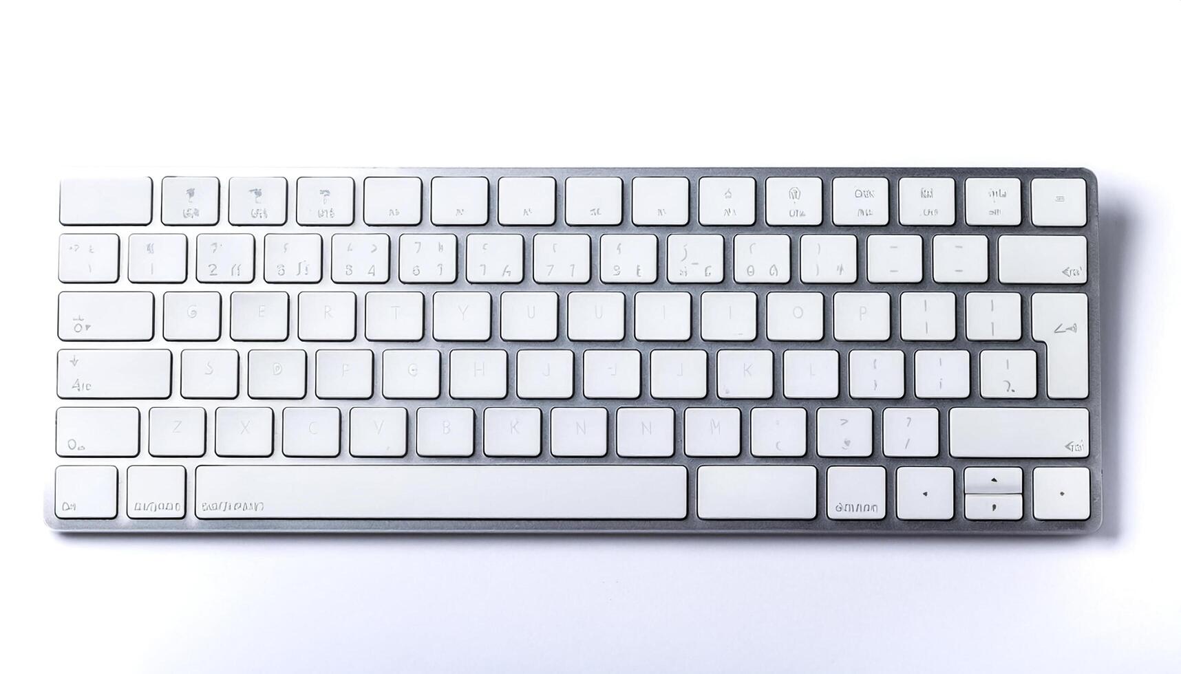 computer keyboard isolated on white background photo