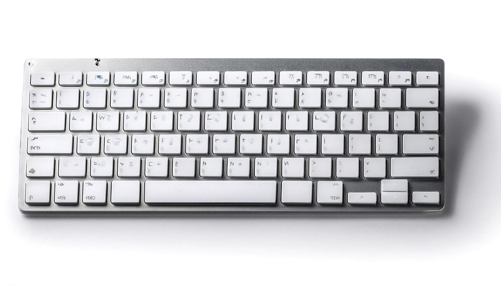 computer keyboard isolated on white background photo
