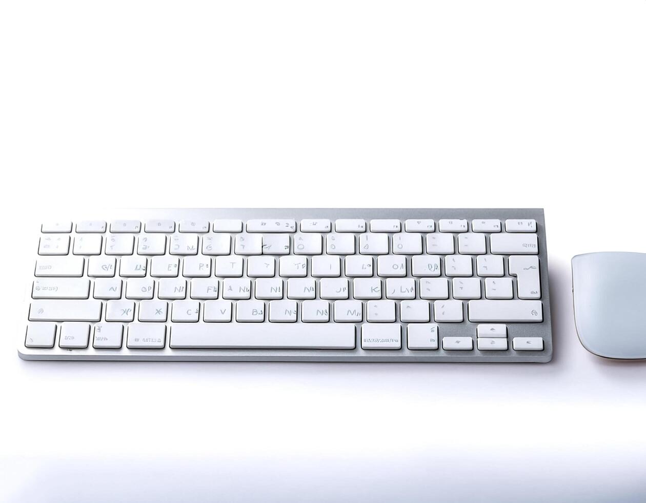 computer keyboard isolated on white background photo