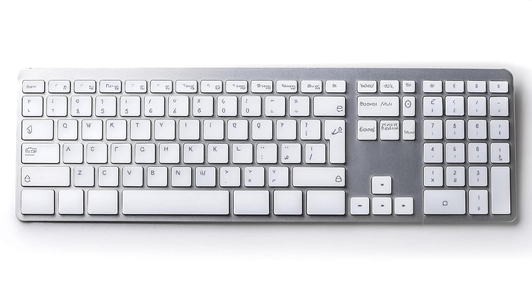 computer keyboard isolated on white background photo