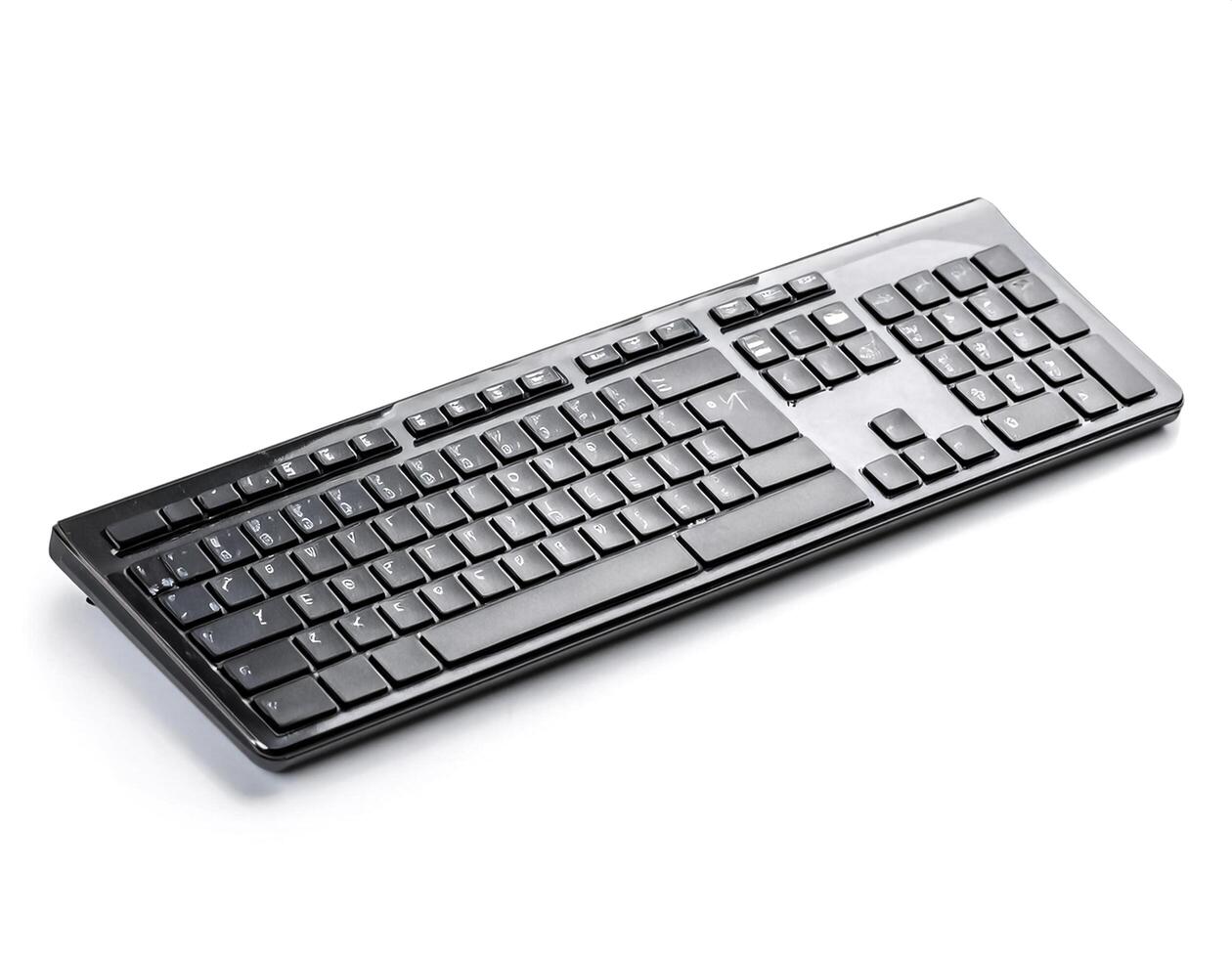 computer keyboard isolated on white background photo