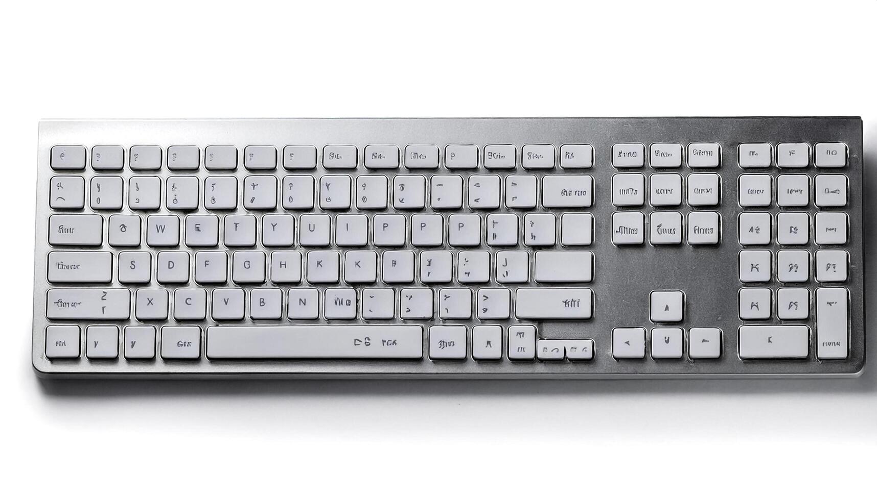 computer keyboard isolated on white background photo