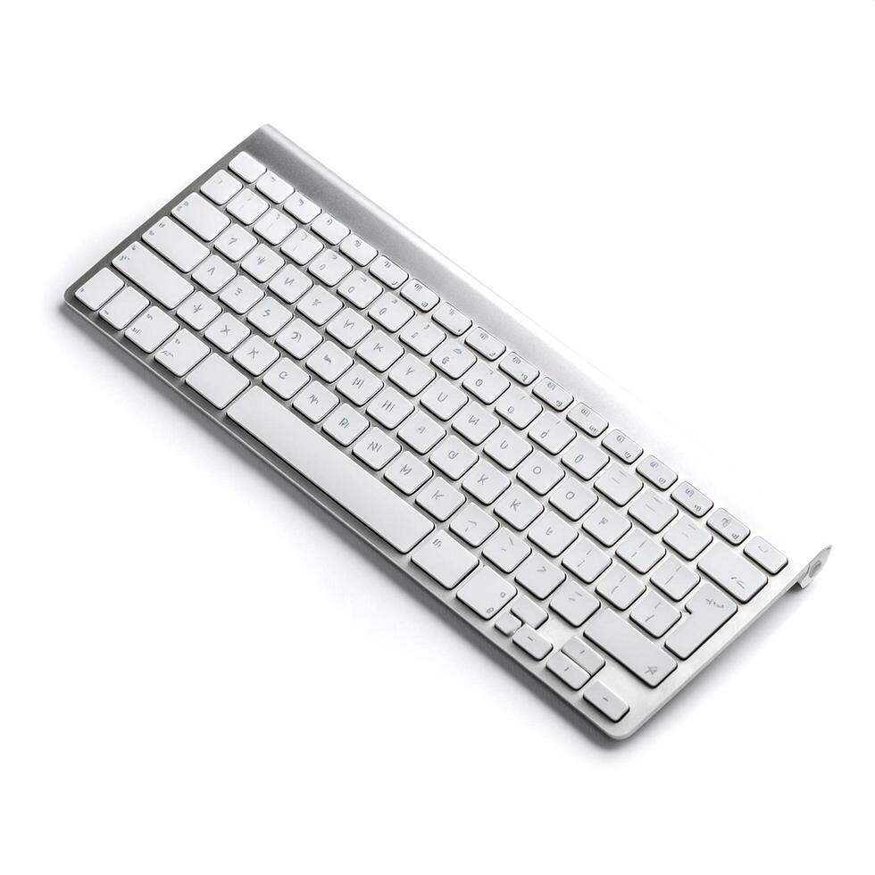 computer keyboard isolated on white background photo
