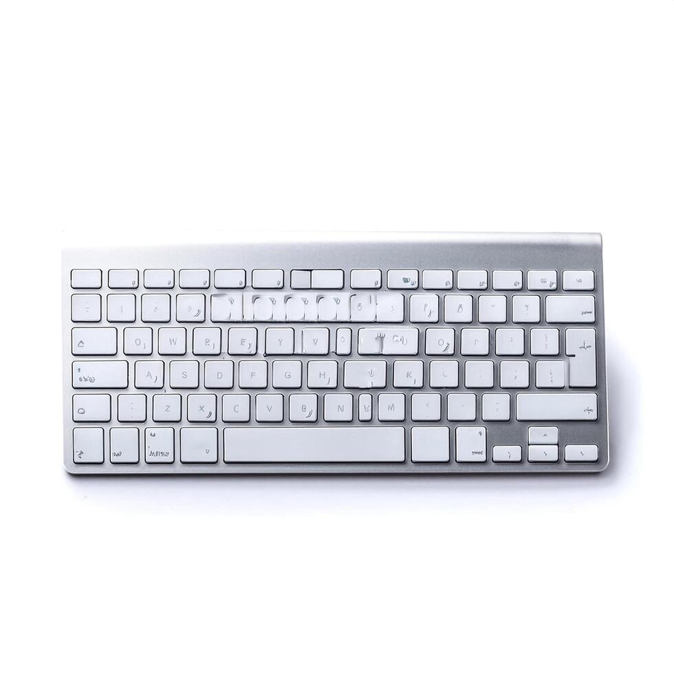computer keyboard isolated on white background photo
