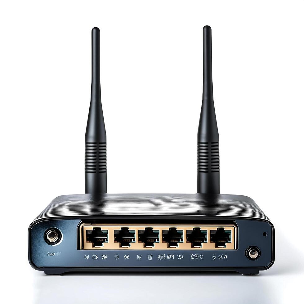 router isolated on white background photo