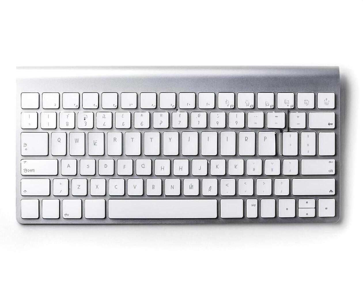 computer keyboard isolated on white background photo