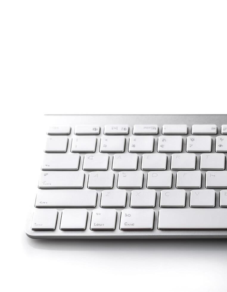 computer keyboard isolated on white background photo