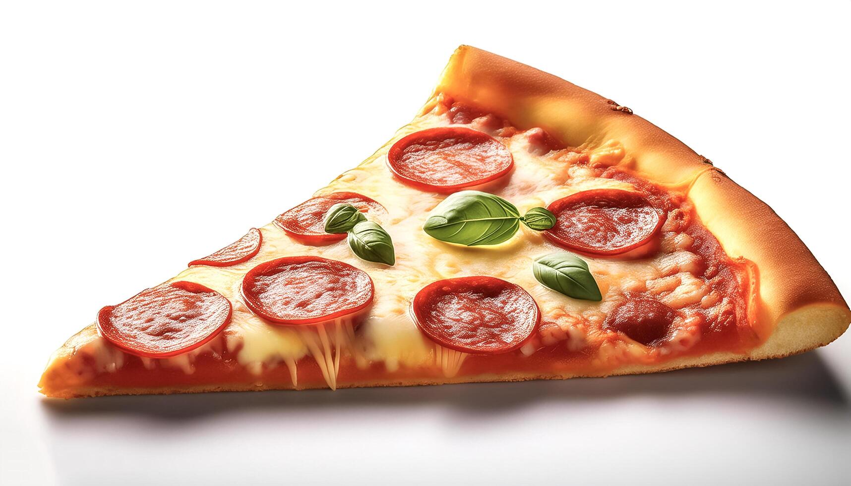 pizza slice isolated on white background photo