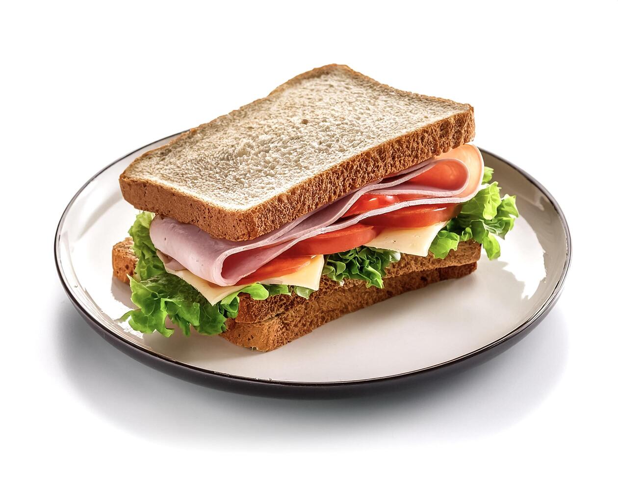 sandwich Isolated on white background photo