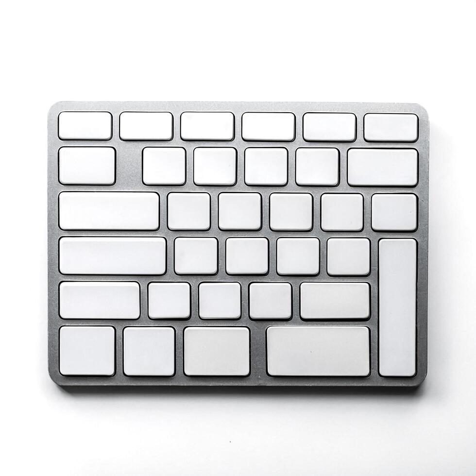 computer keyboard isolated on white background photo