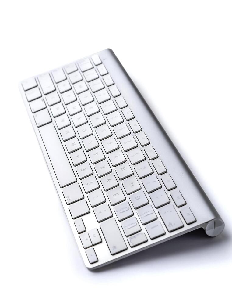 computer keyboard isolated on white background photo