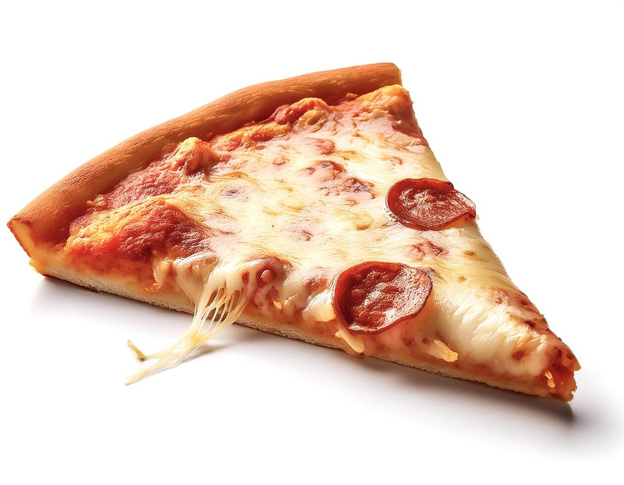 pizza slice isolated on white background photo