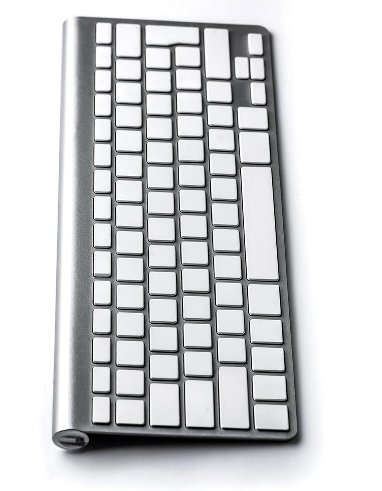 computer keyboard isolated on white background photo