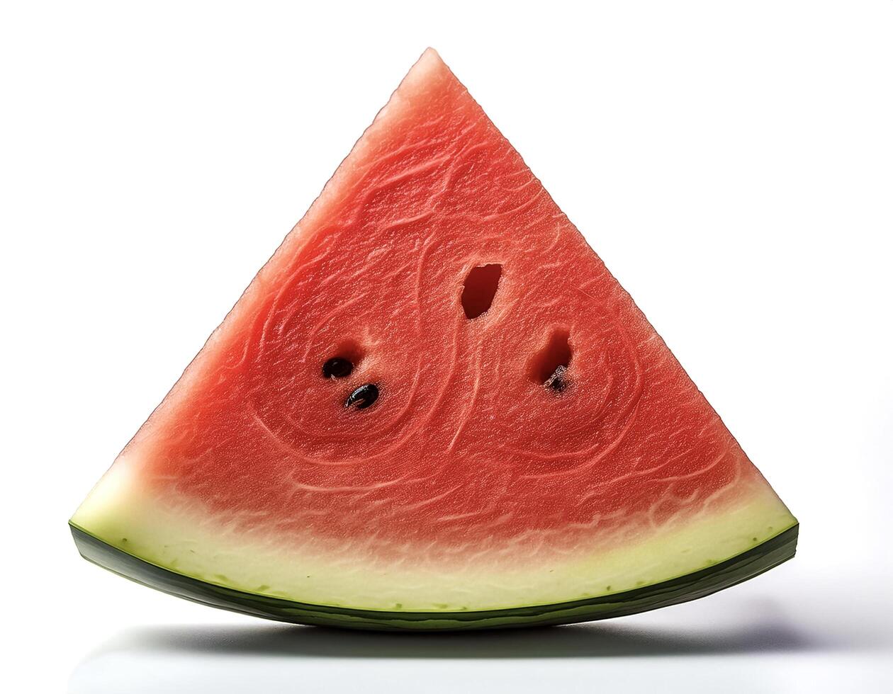 Fresh watermelon slice Isolated on white background photo