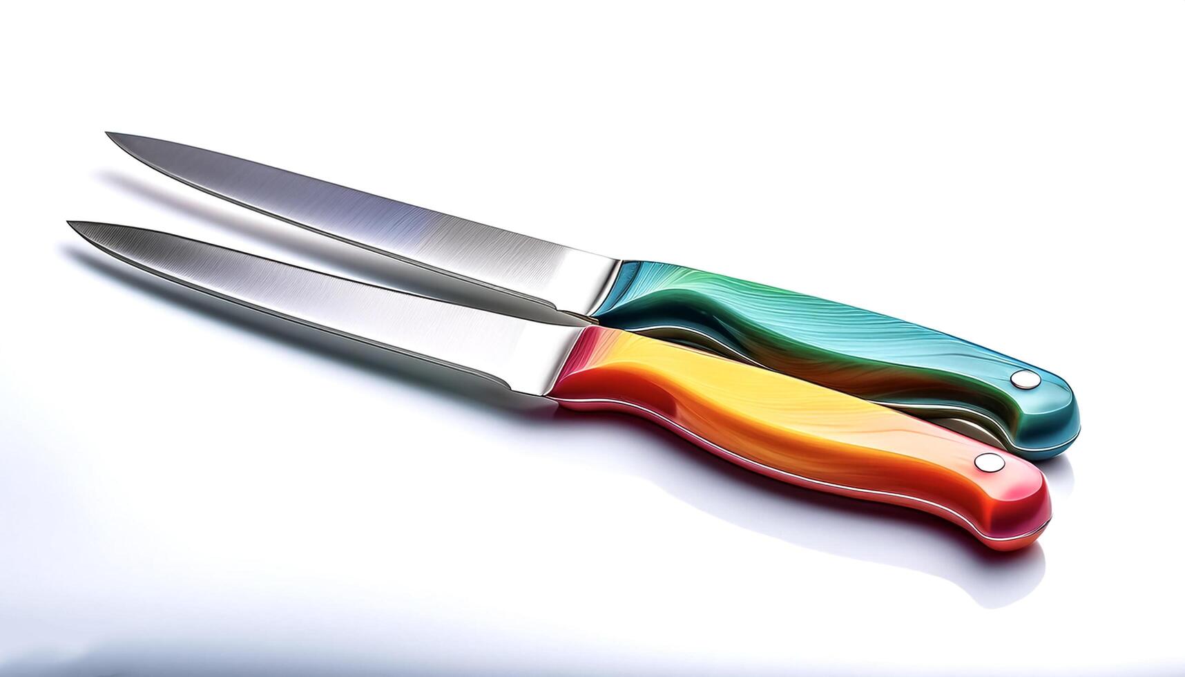 kitchen knife isolated on white background photo