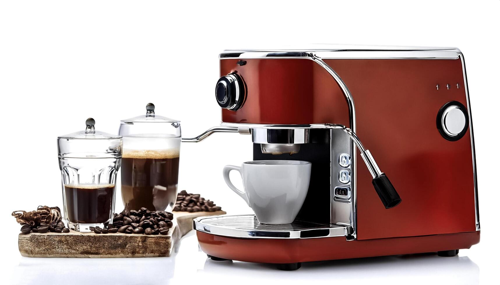 coffee machine isolated on white background photo