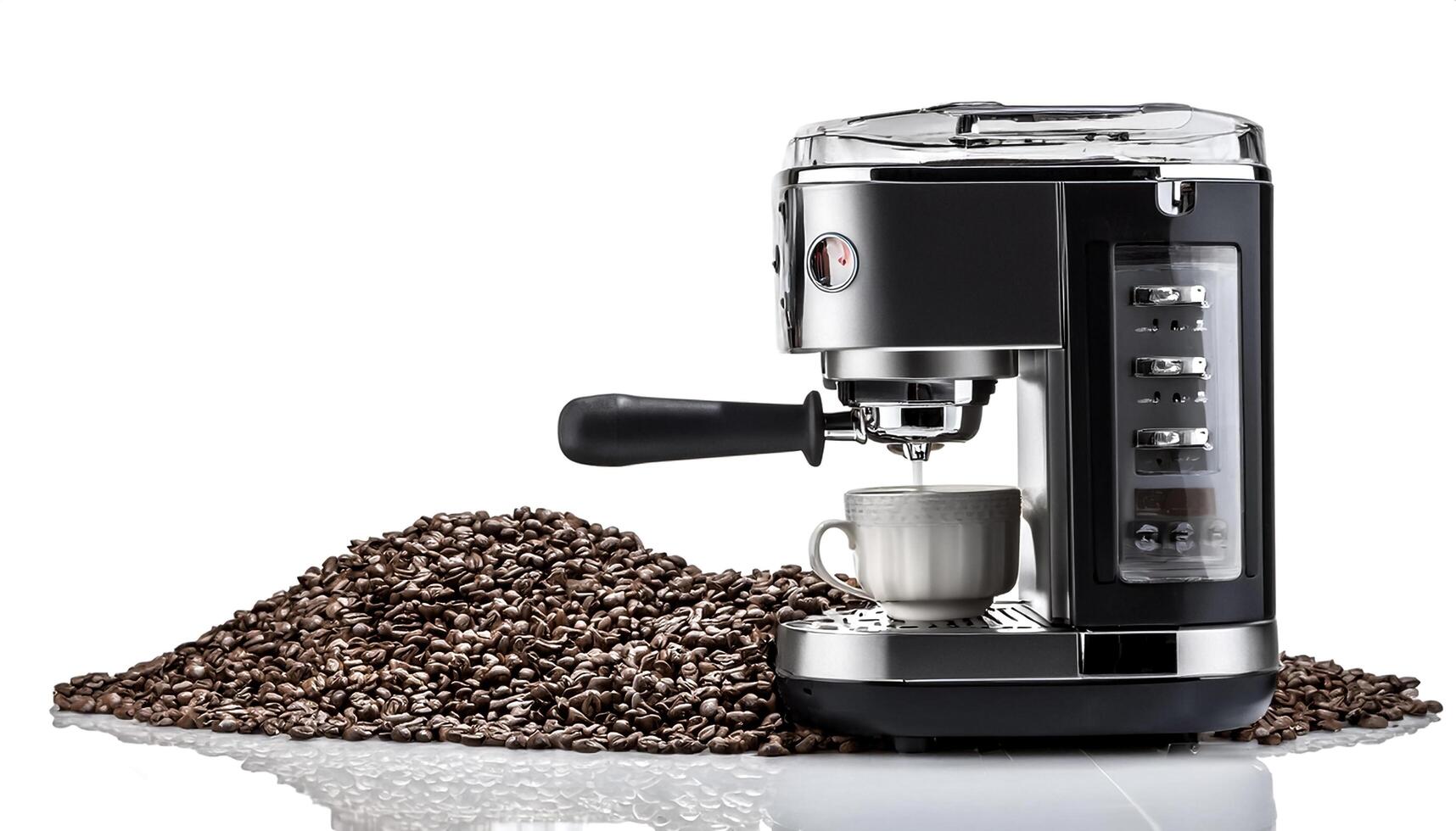 coffee machine isolated on white background photo