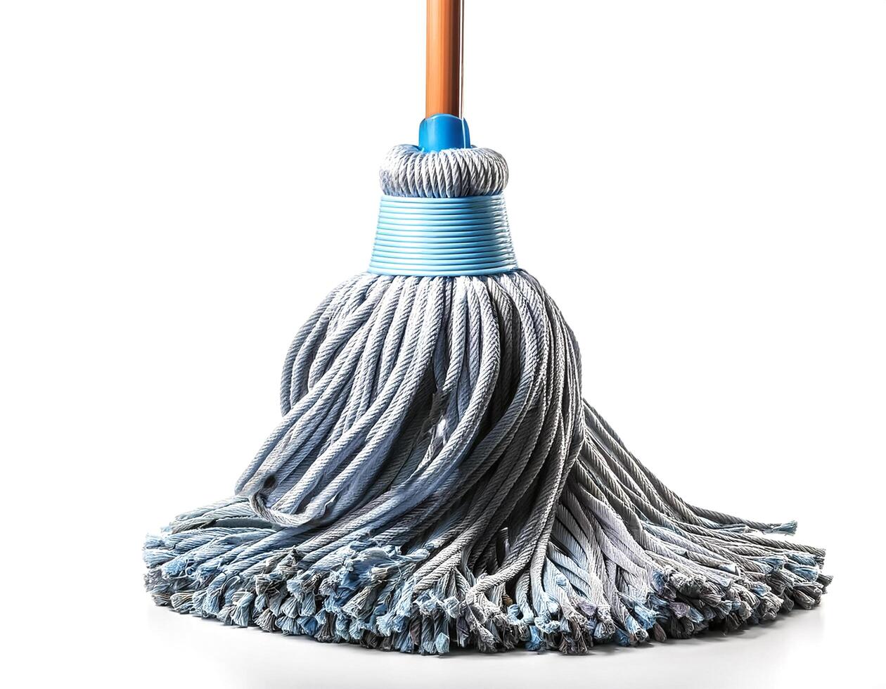 a mop bucket isolated on white background photo