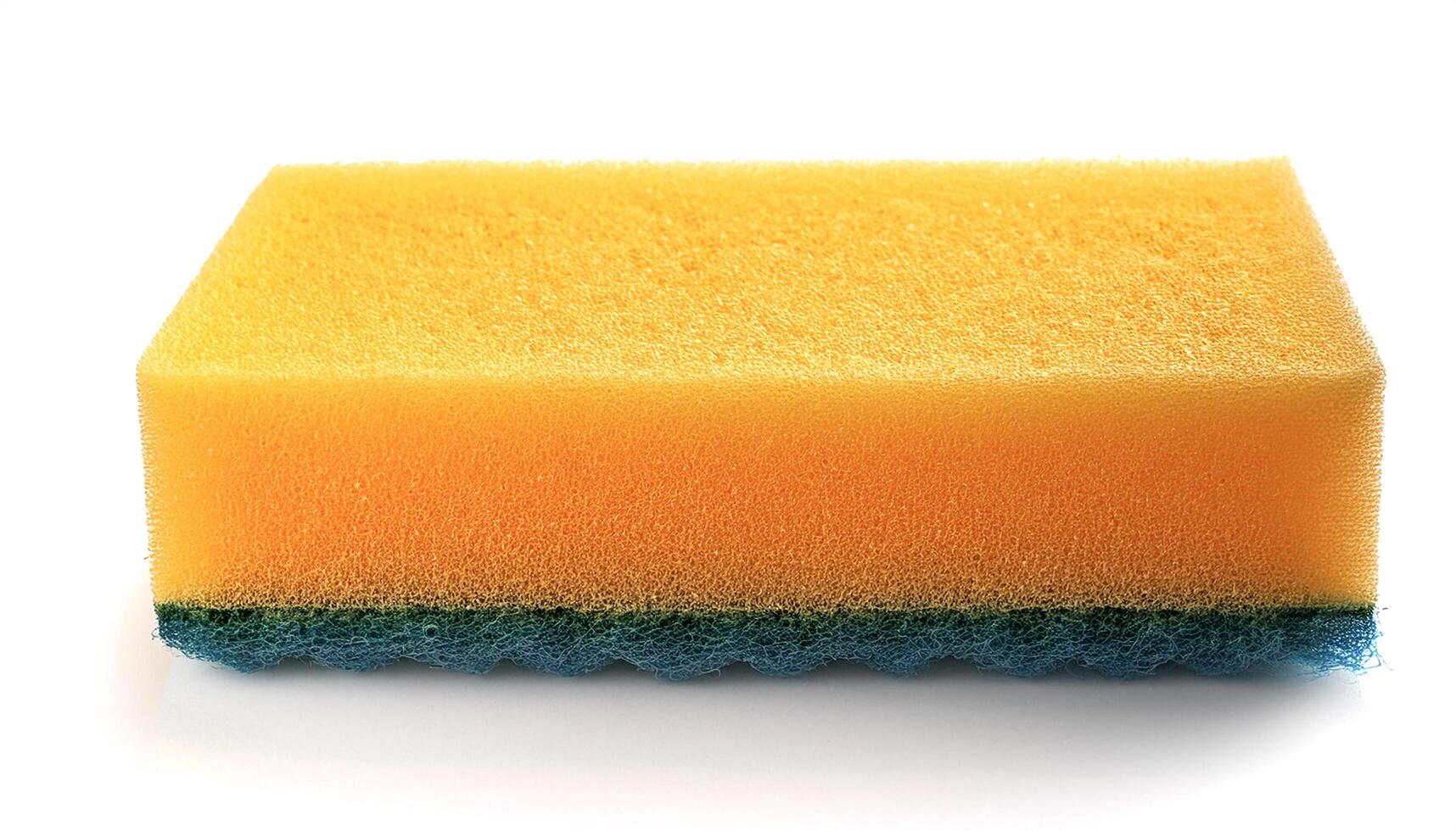 dishwashing sponge isolated on white background photo